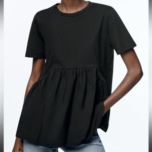 NEVER WORN- ZARA PEPLUM TOP